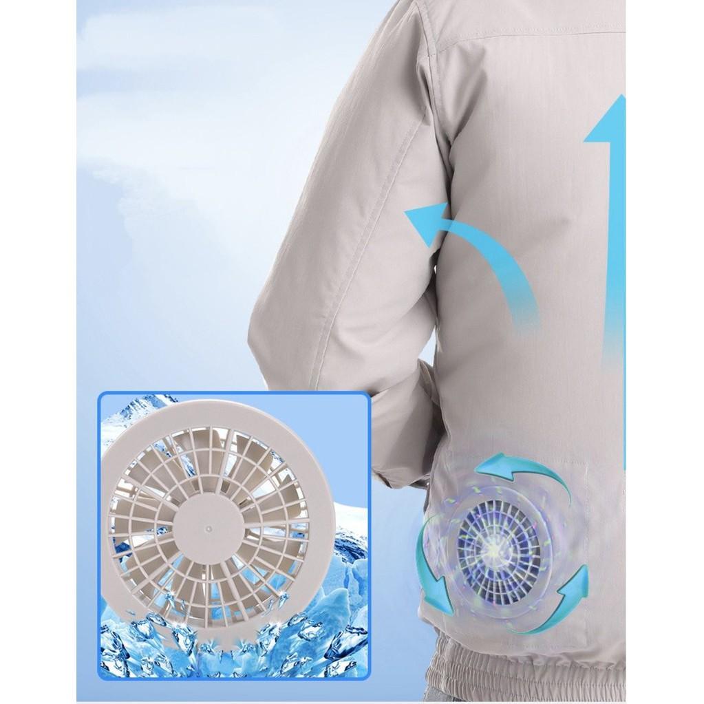 Áo khoác tích hợp quạt đôi điều hòa chống nóng hiệu quả COOLING COAT A11 Tặng sạc dự phòng 10.000mah