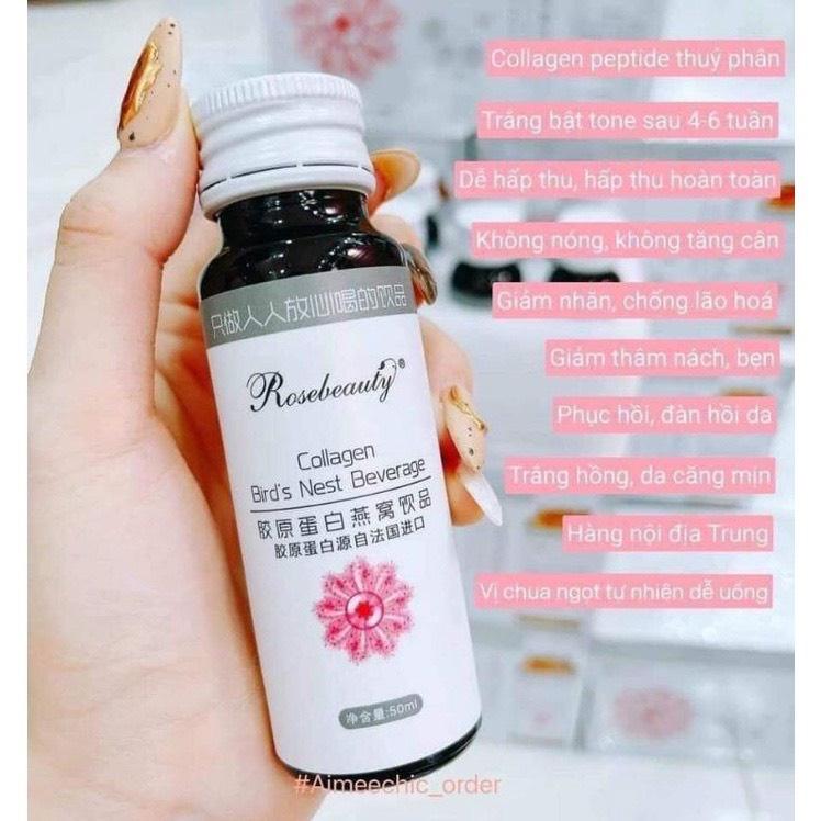 Nước uống Collagen Yến Trắng Da Rose Beauty ( hộp 8 ống)