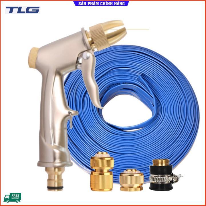 Rửa xe tưới cây Bộ dây và vòi xịt tăng áp lực nước 300% loại 30m cút đồng,nối đồng 206701-1
