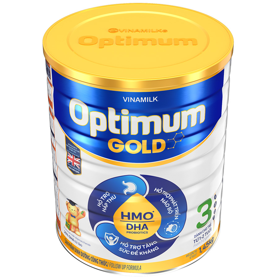 Sữa bột Vinamilk Optimum Gold Step 3 Hộp Thiếc 1450g