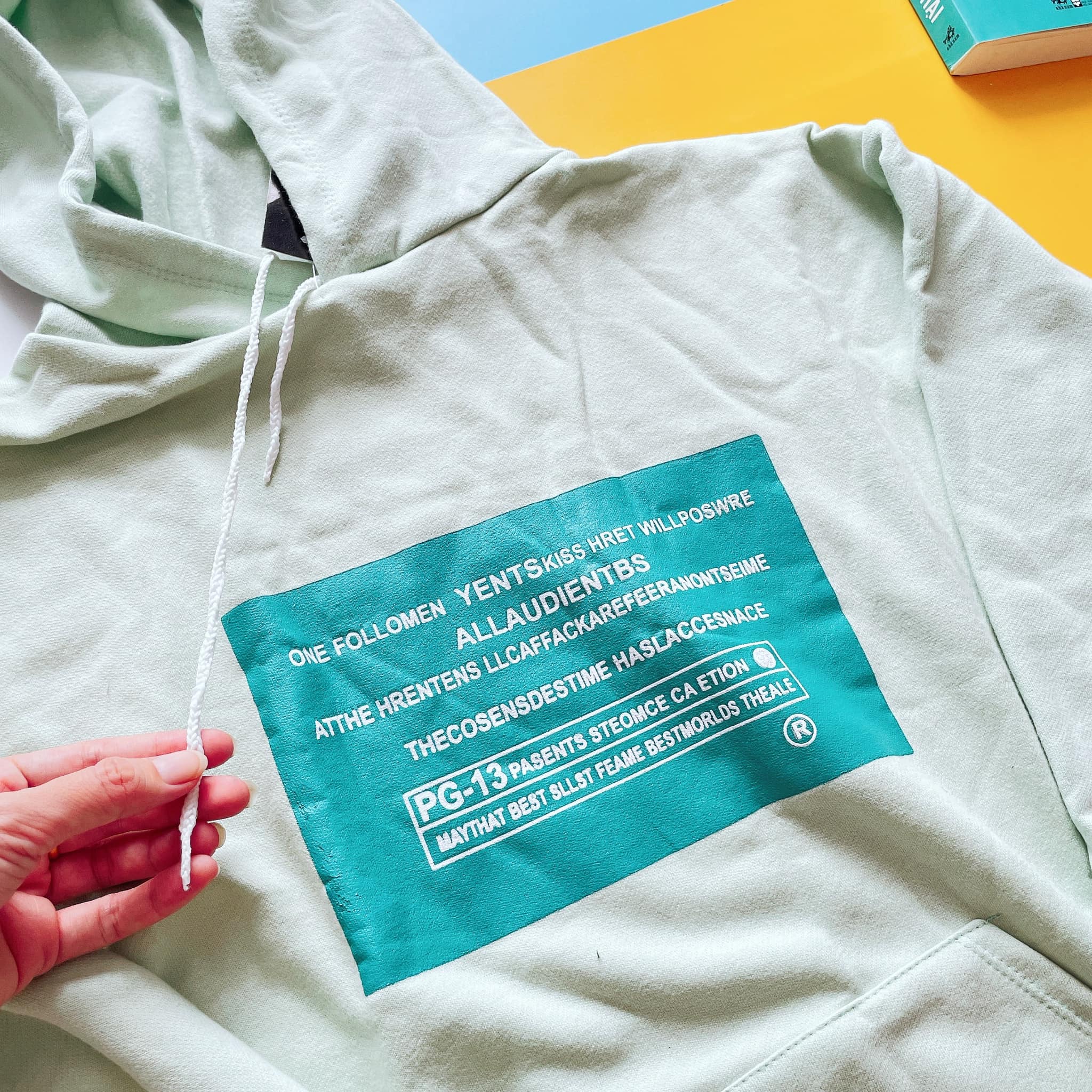 ÁO HOODIE CÓ MŨ FORM RỘNG MÀU XANH LÁ CÂY