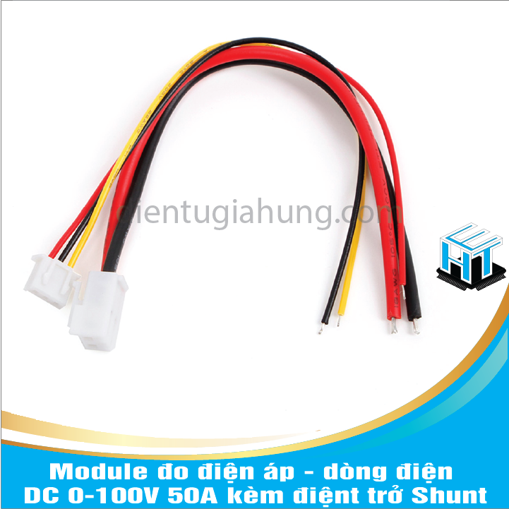 Combo 1 Cái Module đo điện áp - dòng điện DC 0-100V 50A kèm 1 Cái điệnt trở Shunt