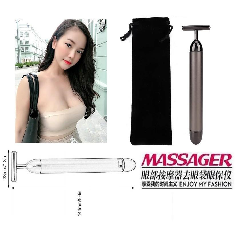 Massage Mặt Hợp Kim 24k rung cầm tay đa vị trí toàn thân WholeBody BILA1003