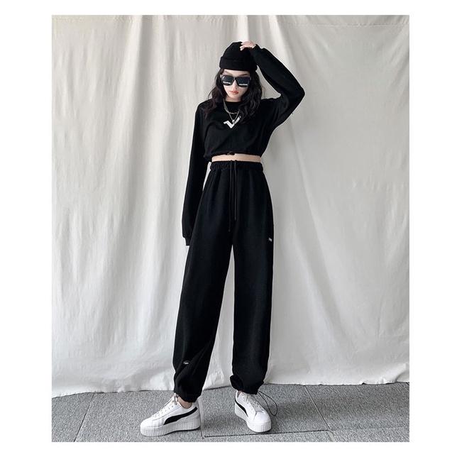 Quần Jogger Thể Thao Nam Nữ -Quần Form Ống Rộng Để Suông Hoặc Rút Dây Bo Gấu Chất Cotton Mịn Đẹp