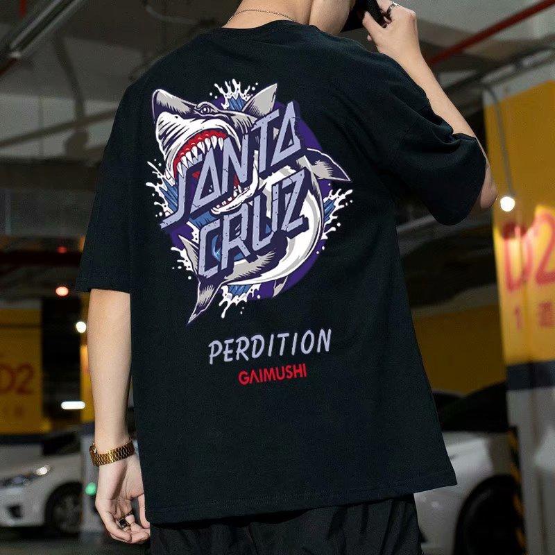 Áo Thun Tay Ngắn Dáng Rộng In Họa Tiết Hoạt Hình Thời Trang Cho Nam