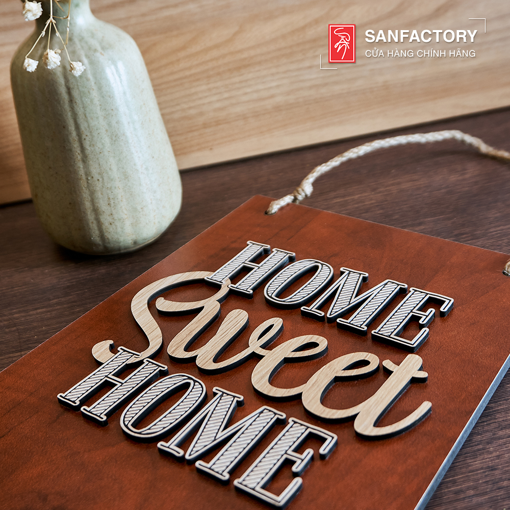 Bảng gỗ treo tường decor trang trí Home Sweet Home