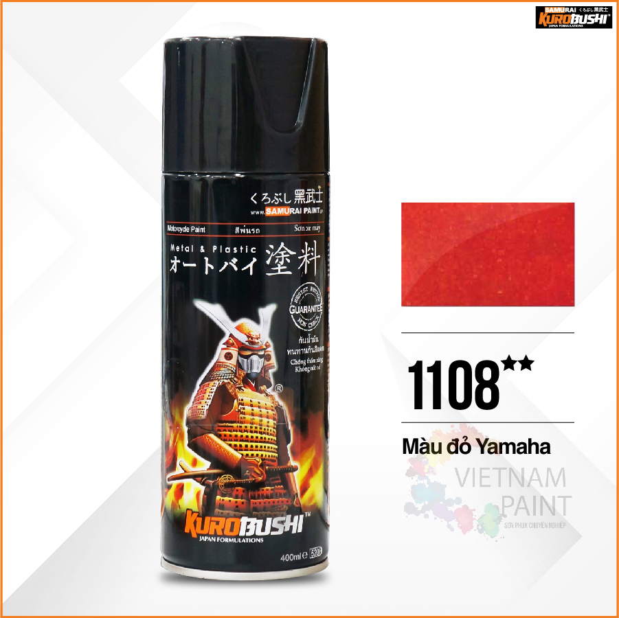Sơn xịt Samurai Kurobushi - MÀU ĐỎ YAMAHA 1108