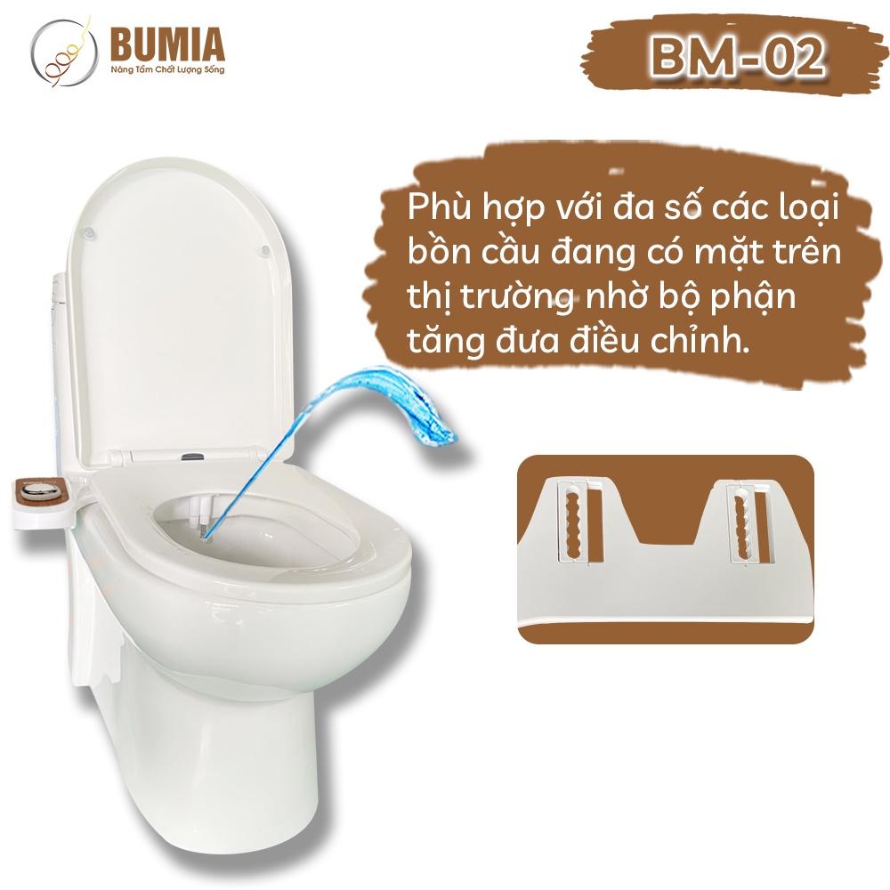 combo 2 vòi xịt vệ sinh thông minh gắn bồn cầu bumia bidet Bm-02, 2 vòi xịt vệ sinh hậu môn và vệ sinh phụ khoa cho phụ nữ, bảo hành chính hãng 3 năm.