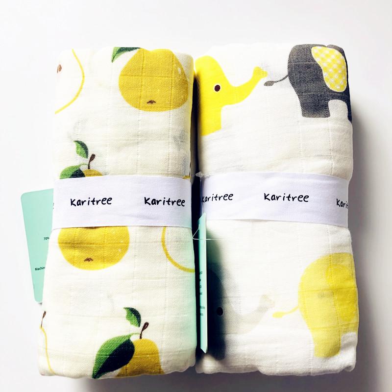 2 cái/cặp bé chăn Cotton Muslin Đầm chăn chất lượng tốt hơn Aden Anais tắm Bộ Chăn Trẻ Sơ Sinh Bọc