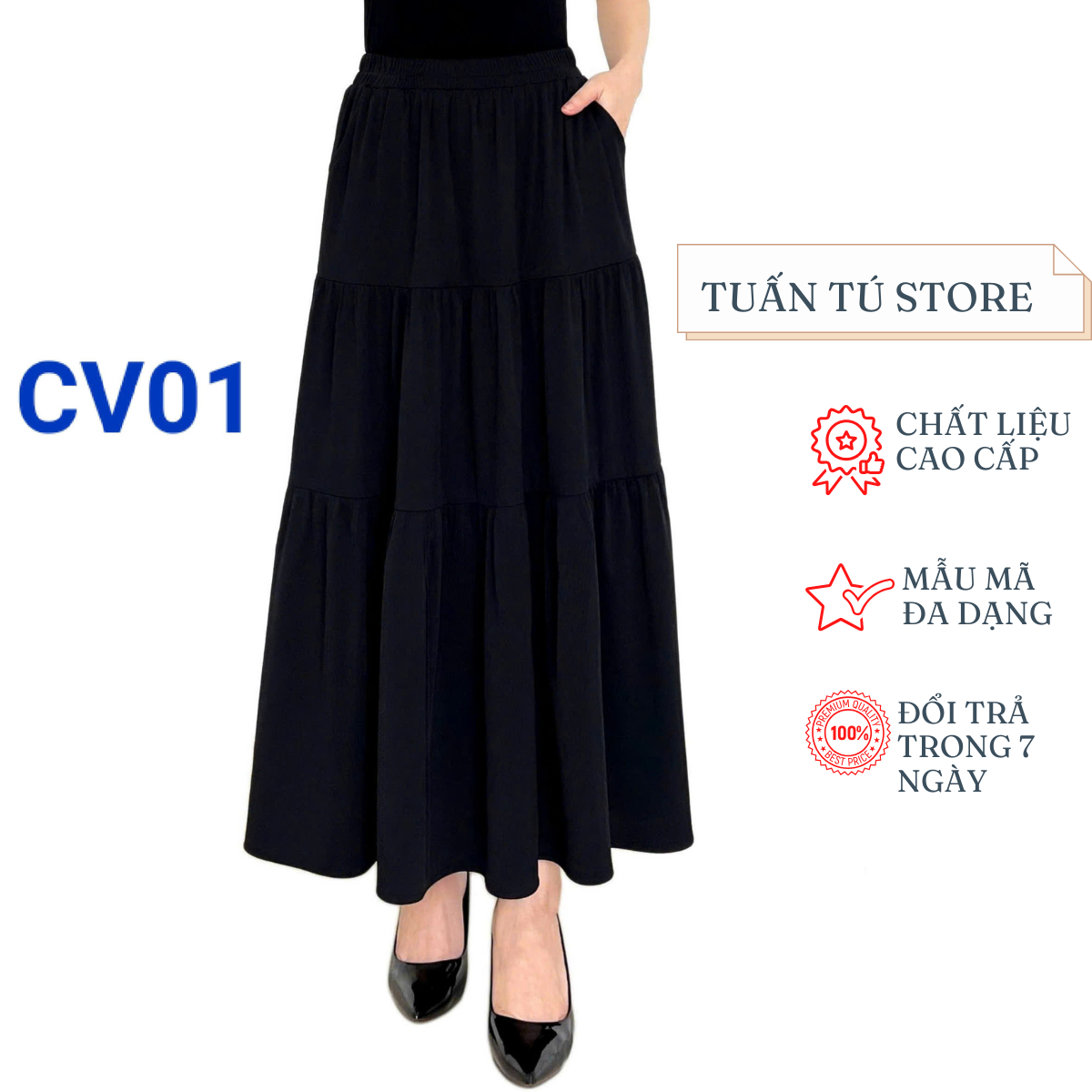 Chân Váy Nữ Sành Điệu Chất Liệu Cotton Đủ Size Cho Mọi Người Từ 45kg tới 70kg - Tuấn Tú Store