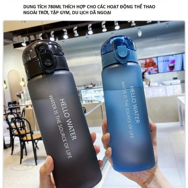 Bình nước thể thao cao cấp Hello Water 780ML