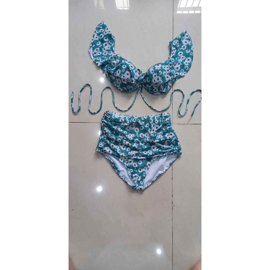 Bikini 2 Mảnh Cánh Tiên Quần Cạp Cao Che Bụng