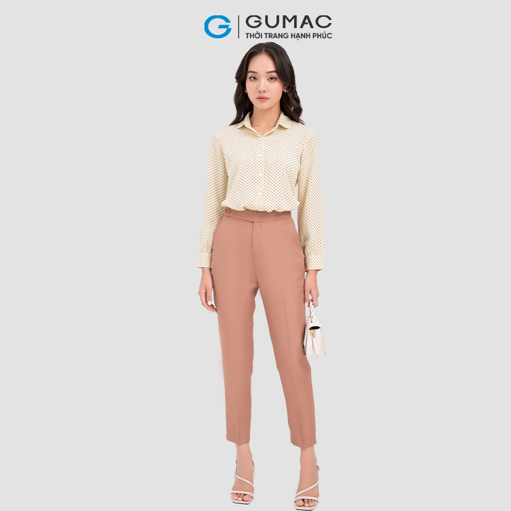 Quần ống đứng lưng kiểu thời trang GUMAC QC11041