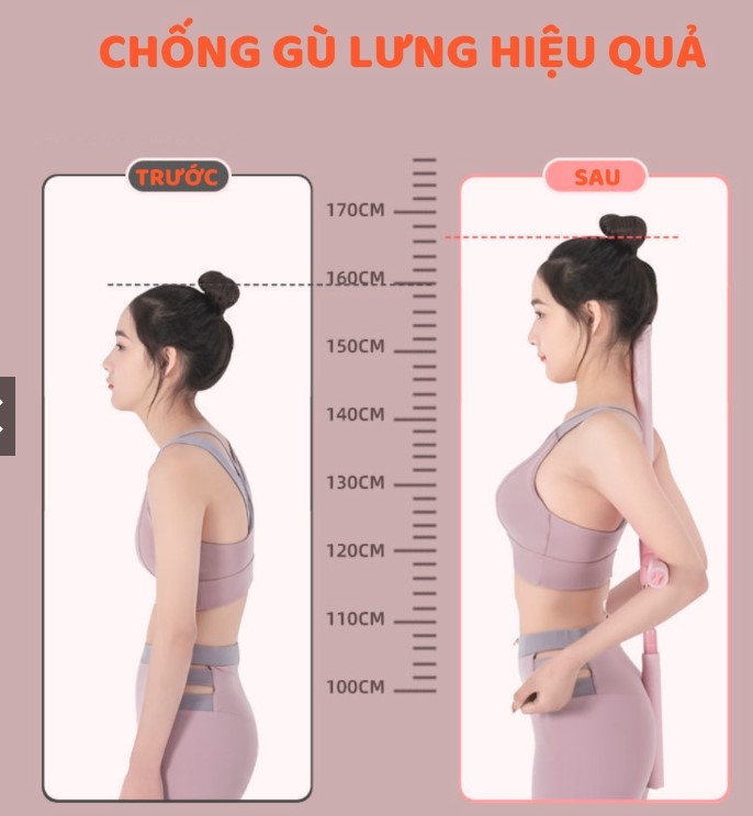 Gậy tập yoga chống gù lưng, Gậy yoga tập lưng thẳng