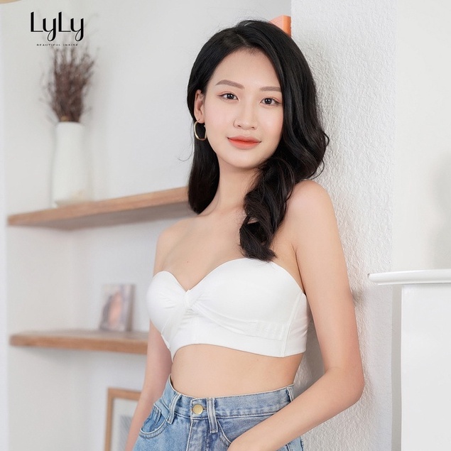 Áo lót quây ngực nữ áo ngực có móc cài trước không trượt không tụt Lylylorem AL076