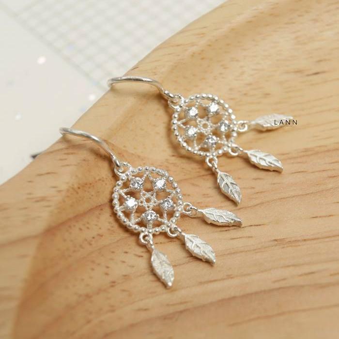 Khuyên Dreamcatcher đính đá S925 LANN