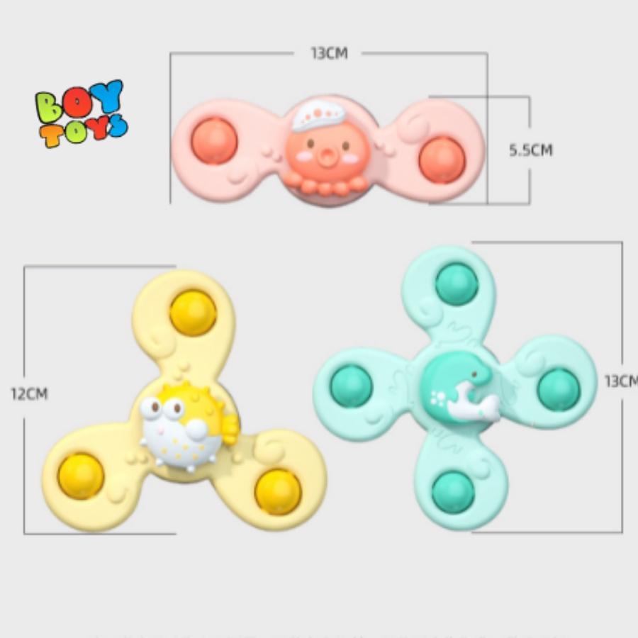 Đồ chơi con quay Spinner hình hoạt hình ngộ nghĩnh vui nhộn cho bé, chống nước, dán tường siêu chắc