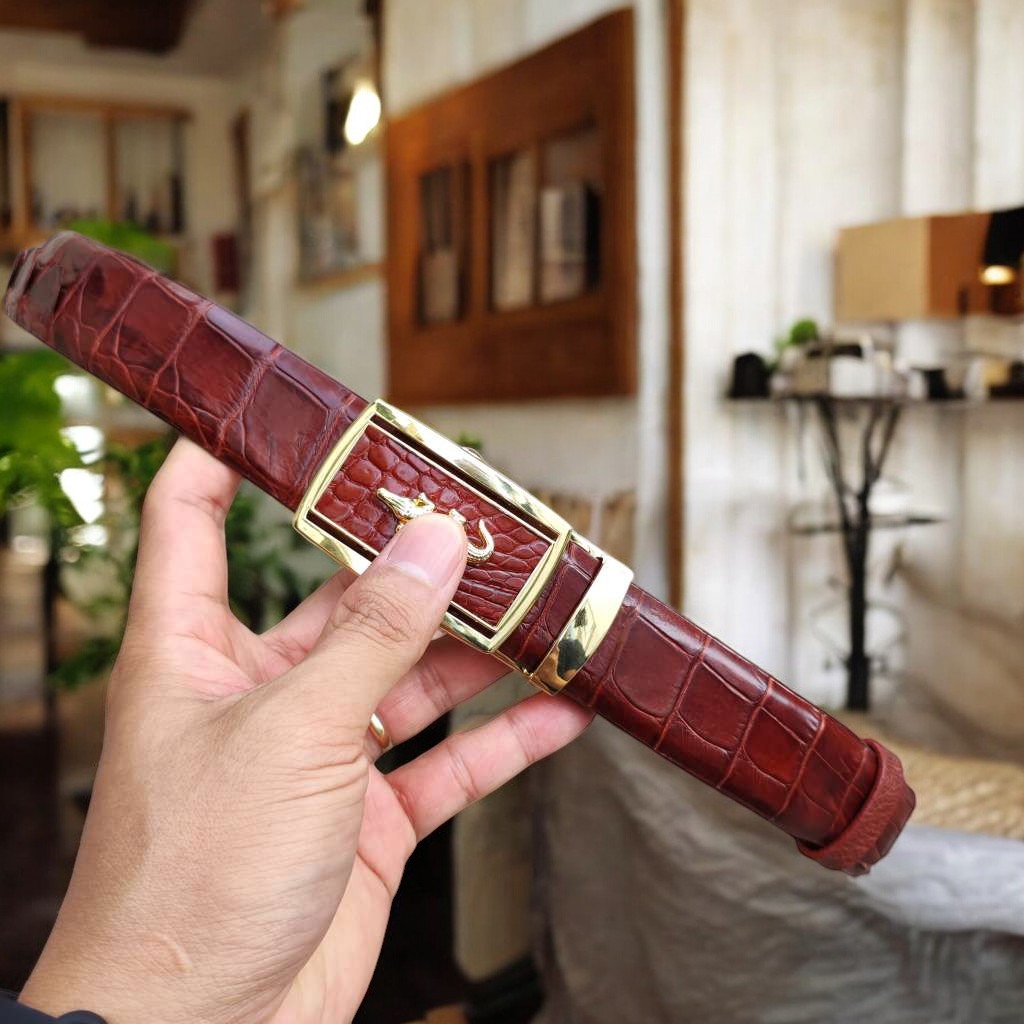 Dây Nịt Da Cá Sấu [DÂY LIỀN NGUYÊN CON] Da Lưng Cá Sấu Có Gù, Gai Và Vây Rất Đẹp