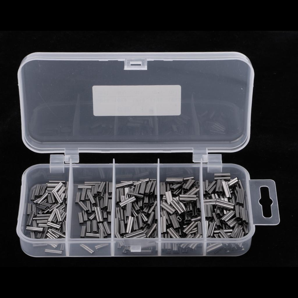 300pcs Double Barrel Crimp Sleeves Fishing Line Tube Connectors for Rigs Made of High Quality Copper Material Durable to use