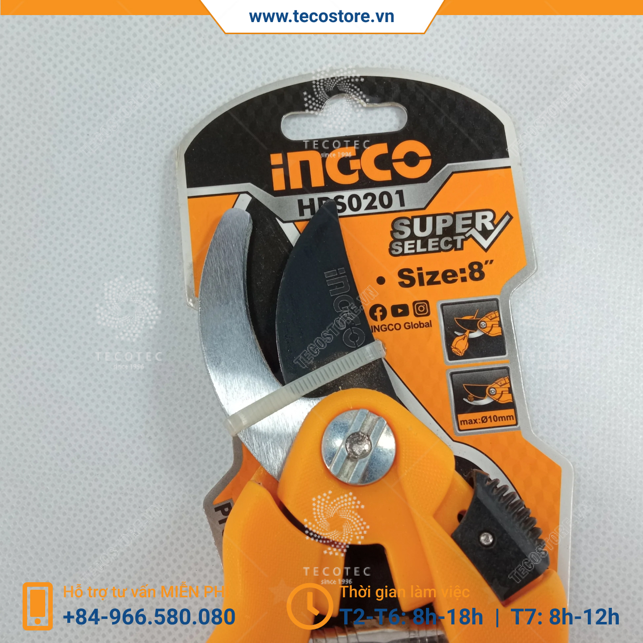 Kéo cắt tỉa cành cây INGCO HPS0201