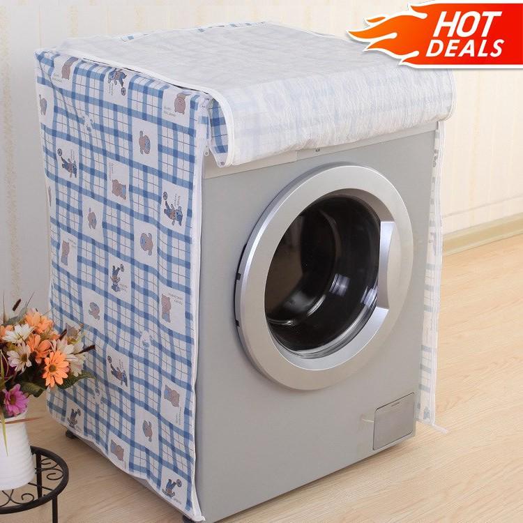 Áo Máy Giặt Cửa Ngang Vải Dù Siêu Bền Chống Thấm Chống Nắng Chống Mưa cho máy từ 7-8kg Giao màu ngẫu nhiên