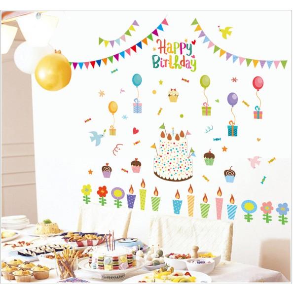 Decal trang trí tường Sinh Nhật - Party Happy Birthday