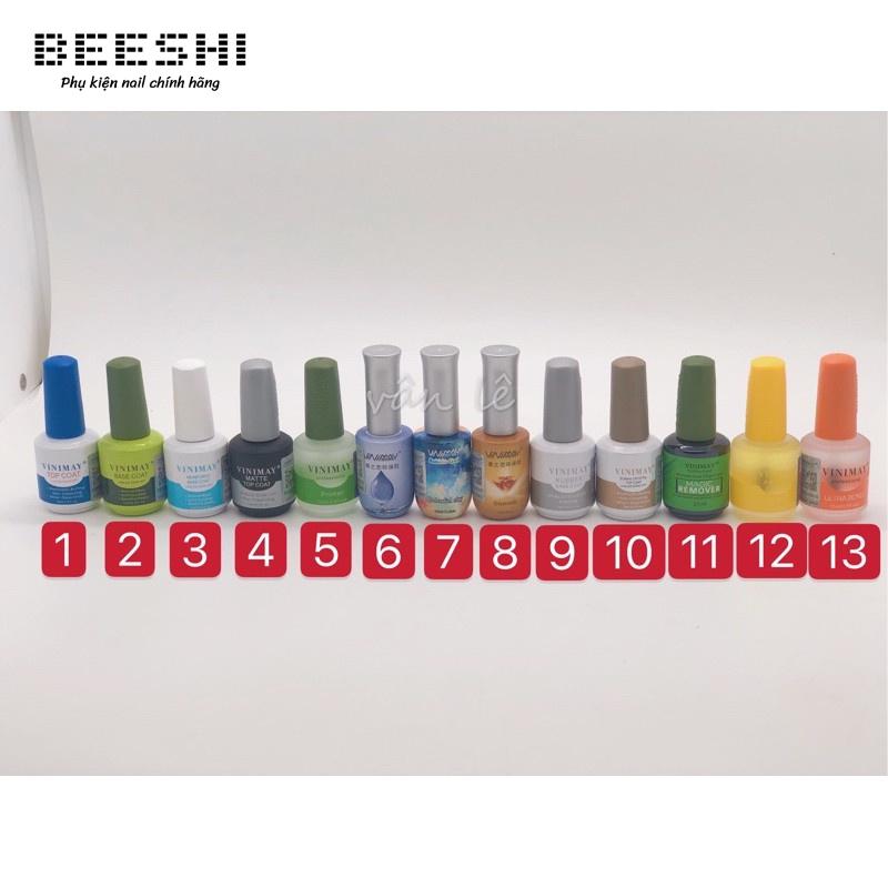 Base Top Vinimay, Cứng móng, Kiềm dầu, Top giọt sương, Top lì, Top loang Top Kim Cương, Phá Gel -Beeshi