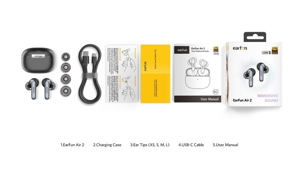 Tai nghe True Wireless Earfun Air 2 - Hàng chính hãng