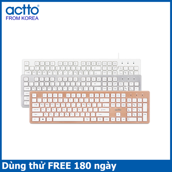 Bàn phím văn phòng có dây - Aurora Keyboard Actto KBD-46 - Hàng chính hãng