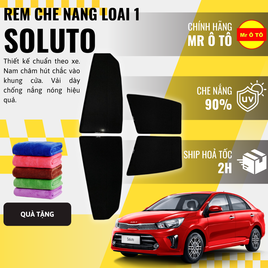 Rèm Che Nắng Xe Kia Soluto Loại 1 Mr Ô TÔ Bảo Hành 24 tháng Cam Kết Chuẩn Khít Theo Xe
