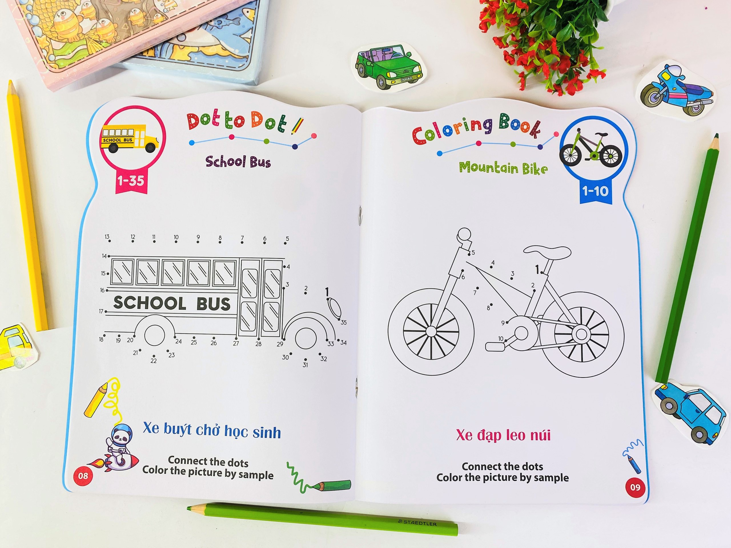 Sách - Combo 6 Cuốn Gấu Con Tô Màu: Phương Tiện Giao Thông - ndbooks