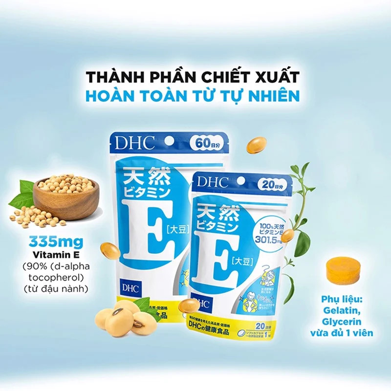 Viên Uống Bổ Sung Vitamin E DHC Nhật Bản