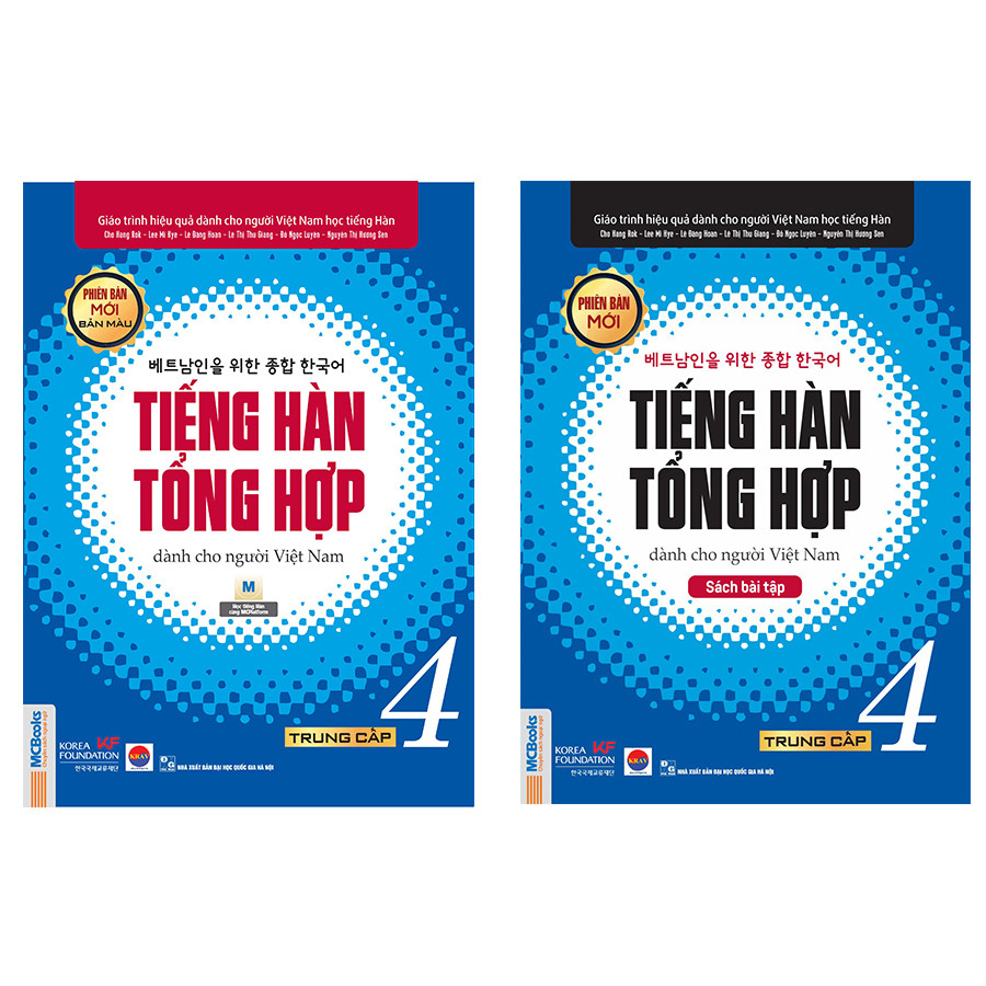 Trọn bộ tiếng hàn tổng trung cấp 4(SGK và SBT) Phiên bản Màu