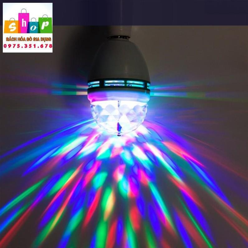 Bóng đèn xoay chiếu ánh sáng nhiều màu 3W E27 LED RGB dùng để trang trí giáng sinh / sàn nhảy / quán bar