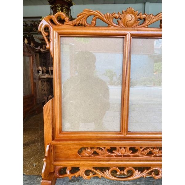 Khung ảnh thờ đôi gỗ hương 20x30cm
