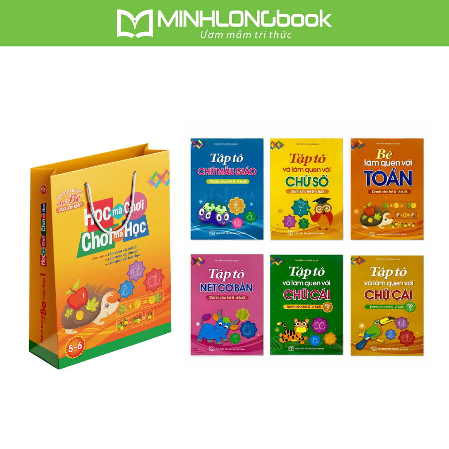 Bộ Hành Trang Cho Bé Vào Lớp 1 - Học Mà Chơi Chơi Mà Học (Dành Cho Bé 5 -6 Tuổi) (6 Cuốn)