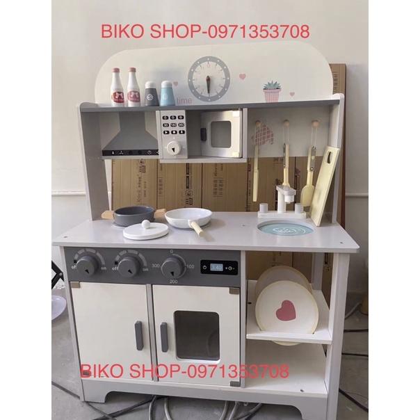 Đô chơi cho bé Bếp lắp ghép bằng gỗ trắng 80cm