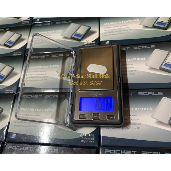 Cân Điện Tử Mini Bỏ Túi Pocket Scale 100g-200g/0.01g AMPUT (cân điện tử cân vàng)