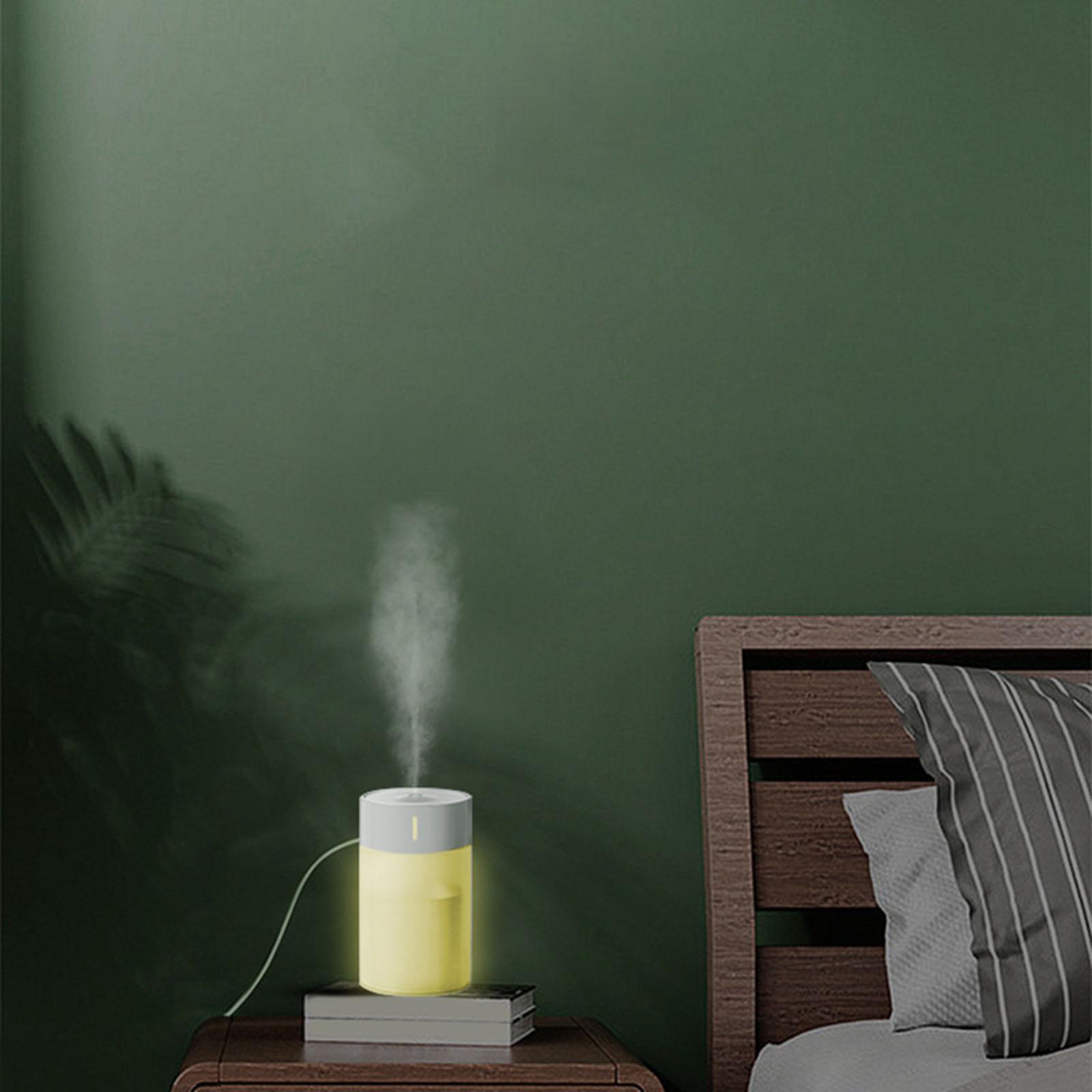 260ml Air Humidifier Desktop Portable Adjustable for Car Home Yoga Bedroom White