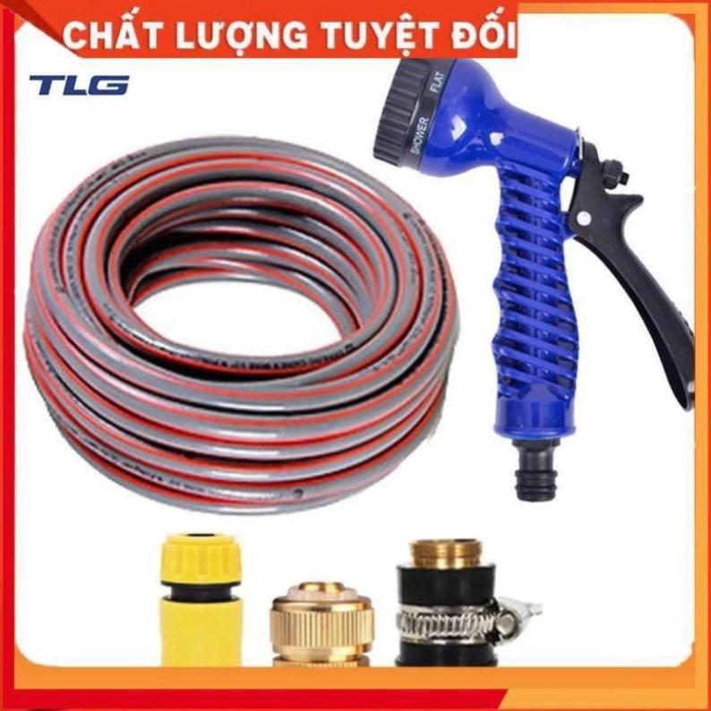Bộ dây và vòi xịt tăng áp lực nước,rửa xe, tưới cây 15m  206843