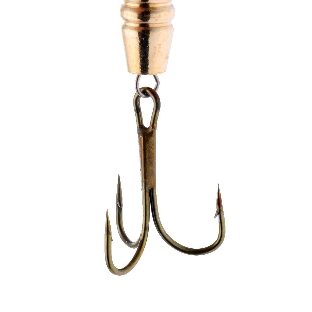 Metal Hard Fishing Lures Trout Salmon Bass Spoon Spinner Baits Crankbait with Treble Hooks 10cm