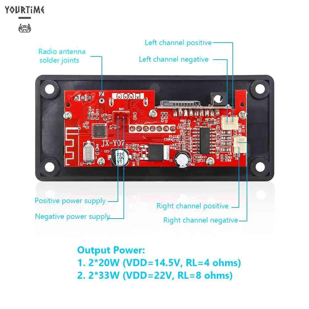 Mạch Giải Mã Khuếch Đại Âm Thanh MP3 60W 2 X 30W Bluetooth Cho Xe Hơi