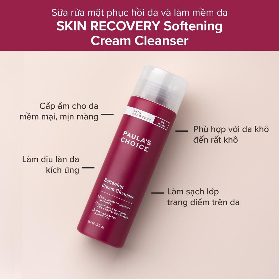Sữa Rửa Mặt Phục Hồi Da Khô Nhạy Cảm Và Kích Ứng Paula's Choice Skin Recovery Softening Cream Cleanser