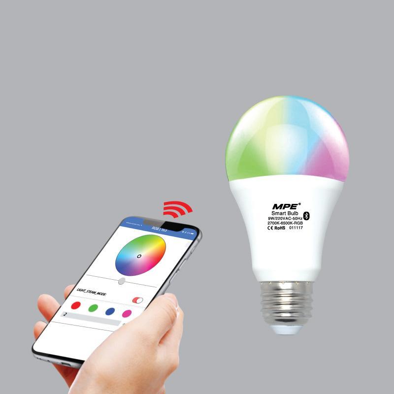 ĐÈN LED BULB SMART MPE 9W WIFI ĐỔI MÀU