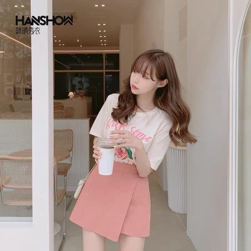 Đào áo cotton mix chân váy