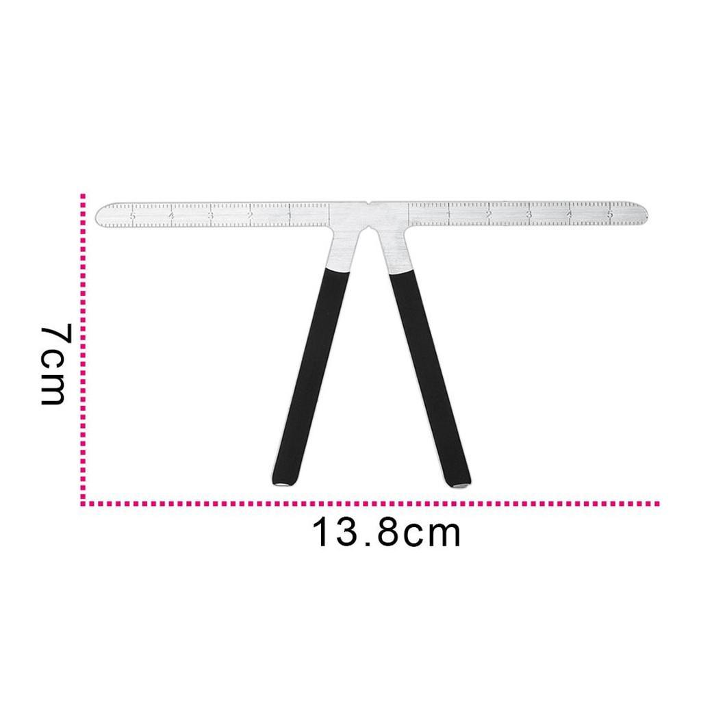 2X Three-Point Positioning Permanent Makeup Tool Eyebrow Caliper Stencil Ruler