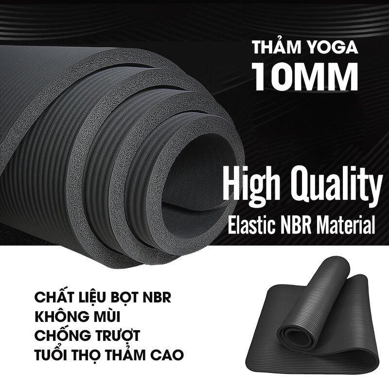 Thảm tập Yoga NBR Training Mat 10mm êm ái khi tập luyện Sportslink