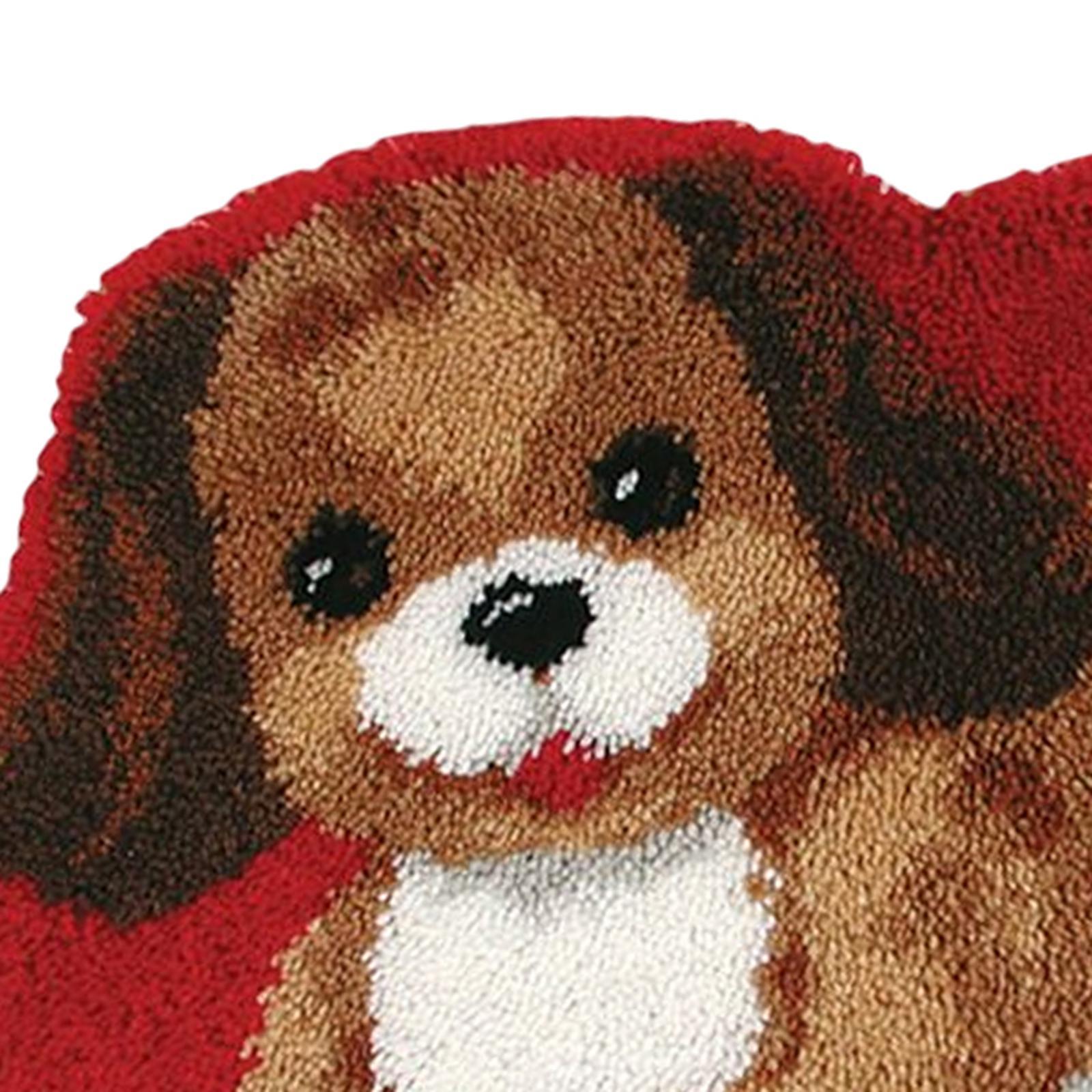 Carpet Latch Hooking Kits Cute Dog Animal Pattern for Adults