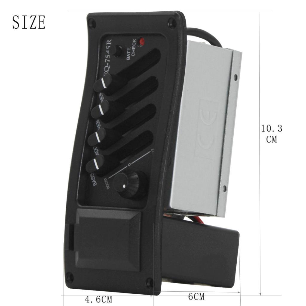 4 Band EQ Guitar Preamp Equalizer For Acoustic Folk Classical Guitar