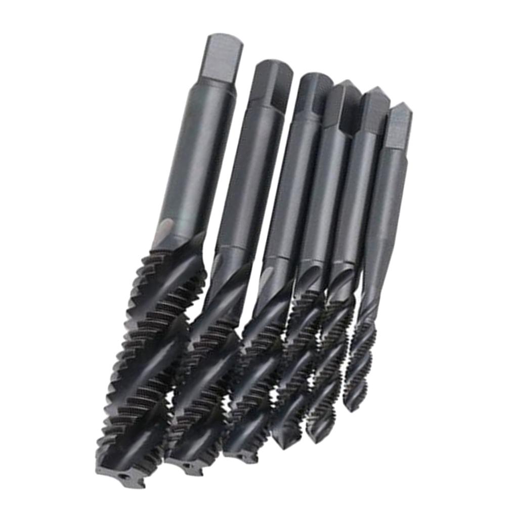 Woodworking Hole Bit HSS Screw Hand Tap Spiral Screw Thread Drill Bit - 5pcs